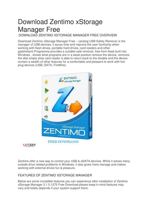 Free download of Zentimo xstorage Manager 2. 1